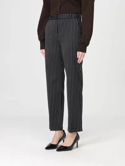 Tom Ford Women Navy Blue Wool Striped Trousers, 28 Luxury Pants For Women Darveys In Black
