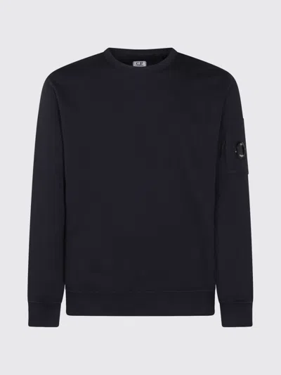 C.p. Company C.p.company Sea Island Cotton Crew-neck Jumper In Blue