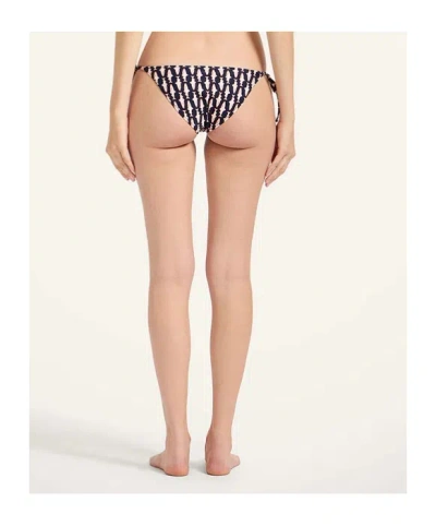 La Doublej Fish-print Bikini Bottom In Black