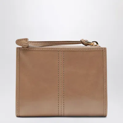 Prada Triangle-logo Bi-fold Wallet In Brown