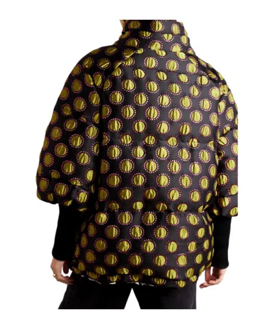 La Doublej St. Moritz Printed Reversible Jacket In Black
