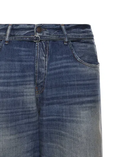Acne Studios Belt Loop Jeans In Blue