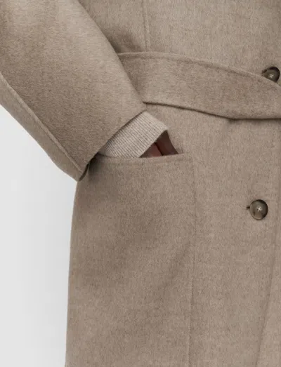 Joseph Spencer Belted Wool And Cashmere-blend Trench Coat In Neutral