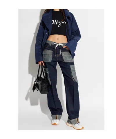 Dsquared2 Point-collar Jacket In Blue