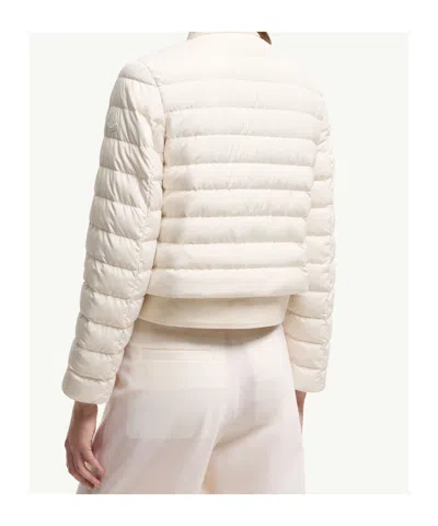 Moncler Quilted Button Jacket In White