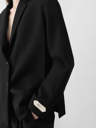 Jacquemus Single-breasted Wool Blazer In Black
