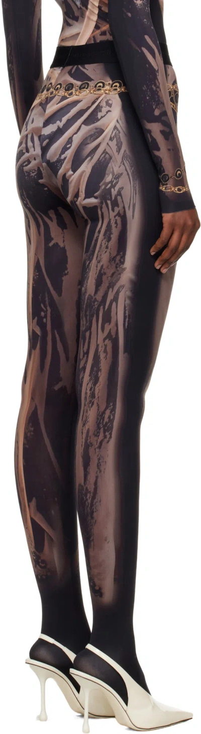 Marine Serre Stretch Plain Weave Stretchy Leggings In Multi