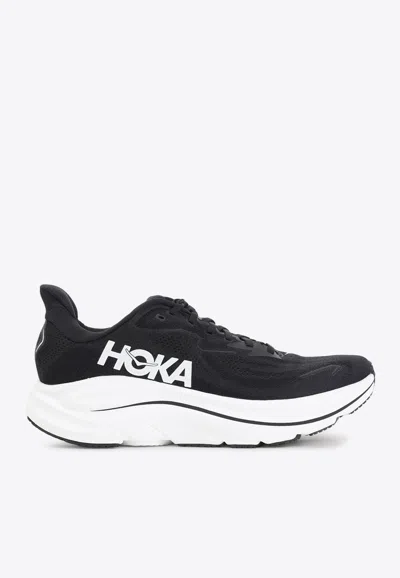 Hoka Breathable Mesh Sneakers With Cushioned Rubber Sole In Black