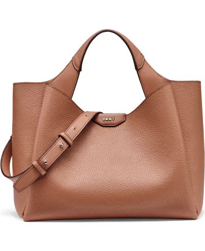 Dkny Willa Small Satchel Bag In Brown