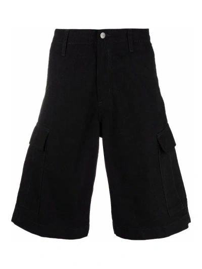 Carhartt Cargo Shorts With Back And Side Pockets In Black