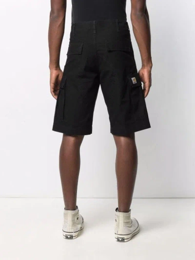 Carhartt Cargo Shorts With Back And Side Pockets In Black