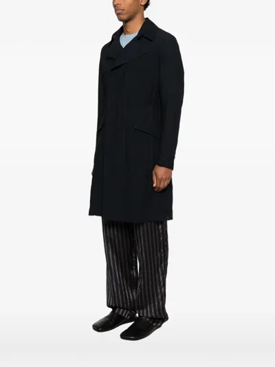 Masnada Frayed Coat In Black