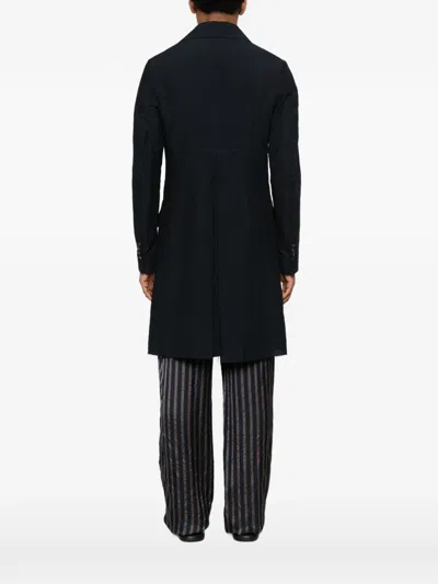 Masnada Frayed Coat In Black