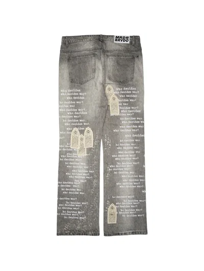 Who Decides War Scripture Bootcut Jeans In Blue