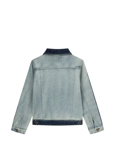 Guess Two-tone Denim Jacket In Blue