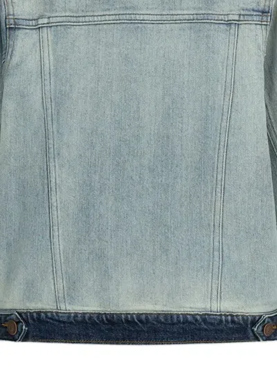 Guess Two-tone Denim Jacket In Blue