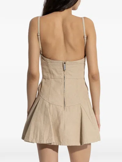 Dsquared2 Bustier-style Flared Dress In Neutral