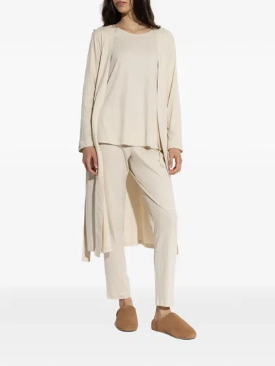 Hanro Belted Bathrobe In Neutral