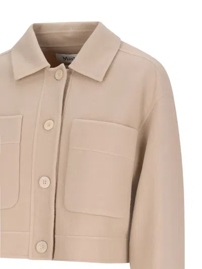 Max Mara Poggio Patch-pocket Jacket In Neutral
