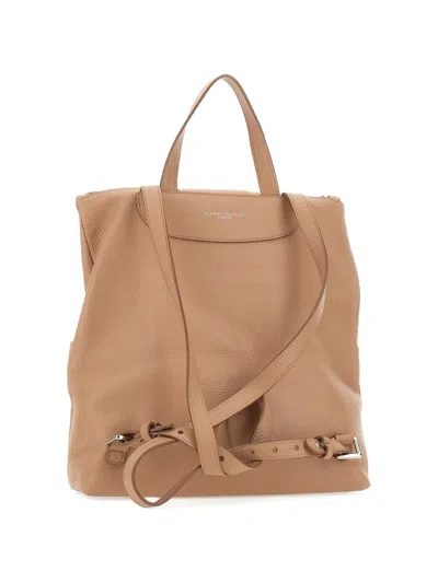Gianni Chiarini Urban Backpack Adjustable Straps Front Zip Pocket In Brown