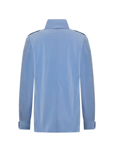 Moorer Porto Buttoned Jacket In Blue