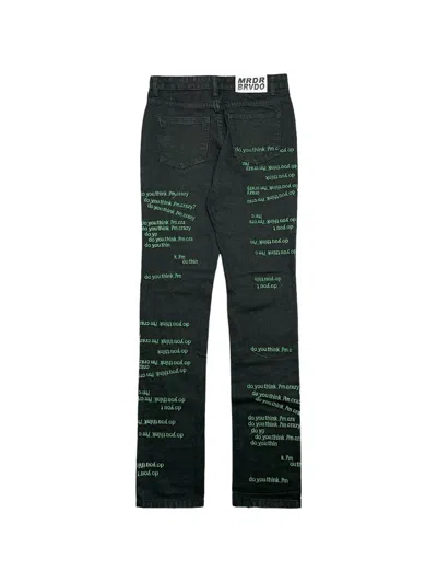 Who Decides War Scripture Bootcut Jeans In Black