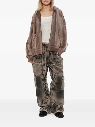 Amiri Gray Washed Cargo Jeans In Gray
