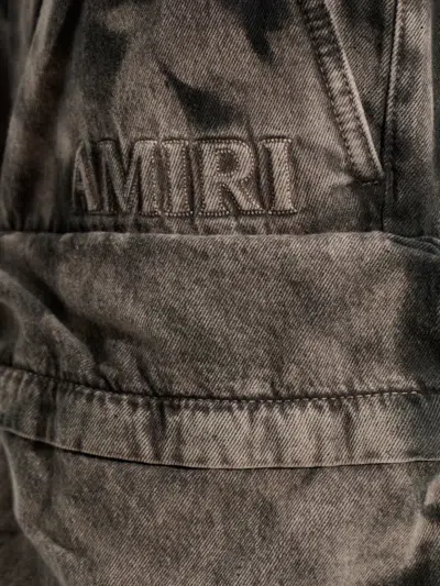 Amiri Gray Washed Cargo Jeans In Gray
