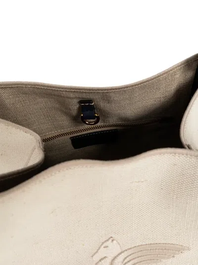 Etro Medium Libra Braided-handle Tote Bag In Neutral