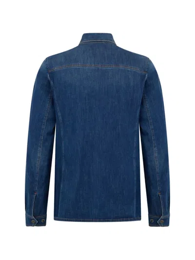 Moorer Pocket Jacket In Blue