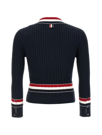 麻辫织带V领棉毛衣