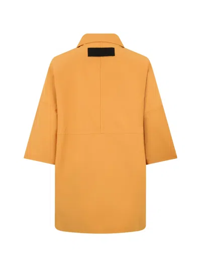 Moorer Straight Oversized Coat In Yellow