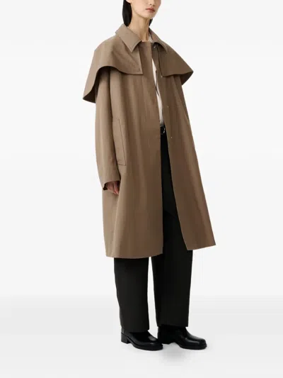 Studio Nicholson Haver Detachable-panel Coat In Brown
