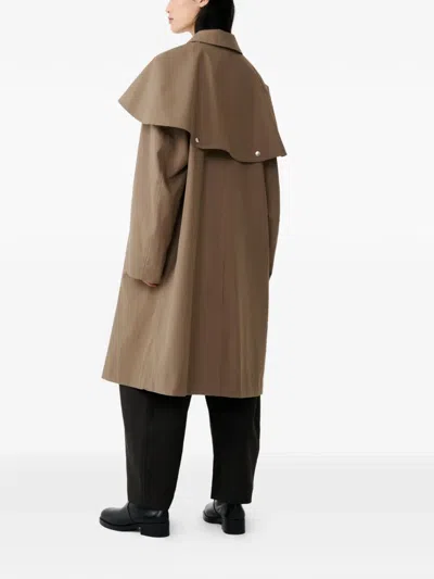 Studio Nicholson Haver Detachable-panel Coat In Brown