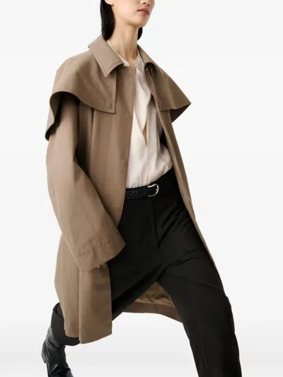Studio Nicholson Haver Detachable-panel Coat In Brown