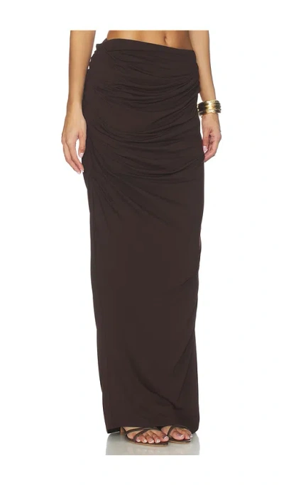 Entire Studios Drape Skirt In Brown