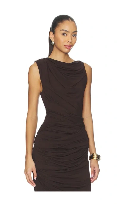 Entire Studios Drape Tank In Brown