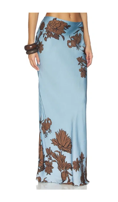 Rococo Sand Maxi Skirt In Blue