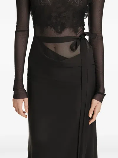 2310 Studio Draped Maxi Skirt In Black