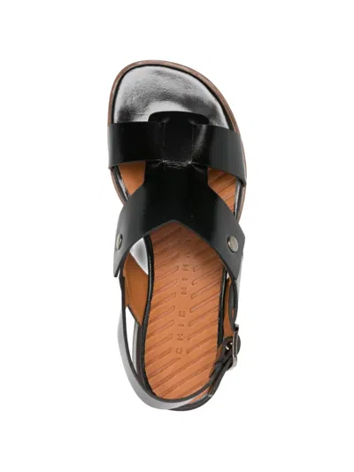 Chie Mihara Leather Sandals In Black