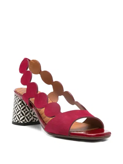 Chie Mihara Scalloped Pattern Heel Sandals In Multi