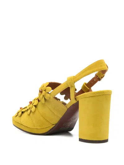 Chie Mihara Flower Perli Leather Sandals In Multi