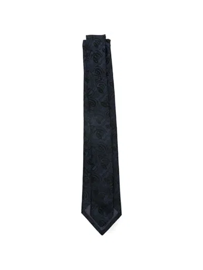 Emporio Armani Patterned Tie In Black
