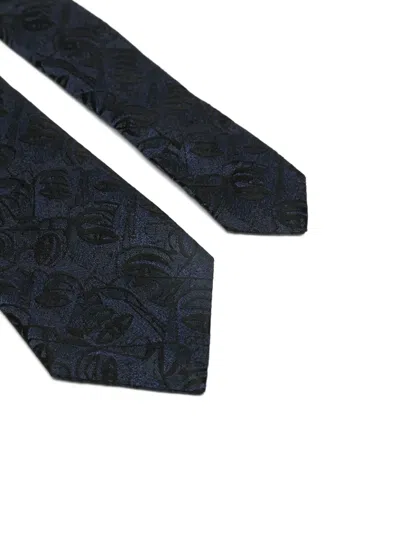 Emporio Armani Patterned Tie In Black