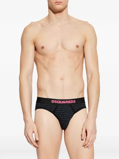 Dsquared2 Branded Briefs In Gray