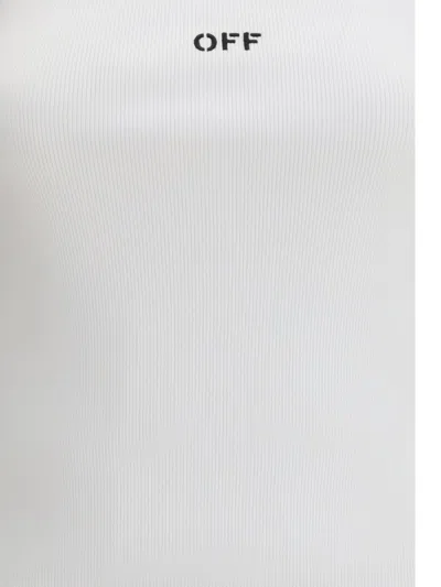 Off-white Off White Off Stamp Rib Tank Top White Black