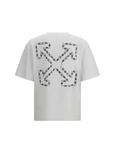 Off-white Graphic Print Crew Neck Short Sleeve T-shirt In White