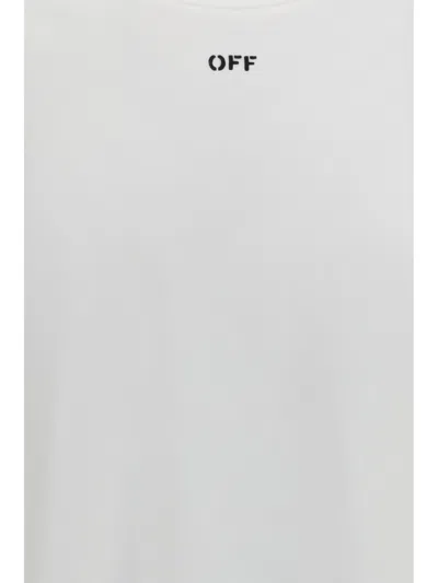 Off-white Graphic Print Crew Neck Short Sleeve T-shirt In White
