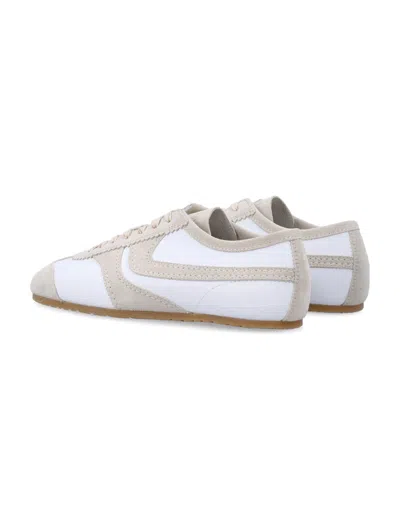 Dries Van Noten Leather Sneakers Low Profile Suede Panels Rubber Sole In Multi