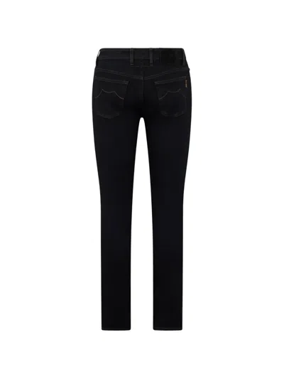 Moorer Five-pocket Jeans In Black